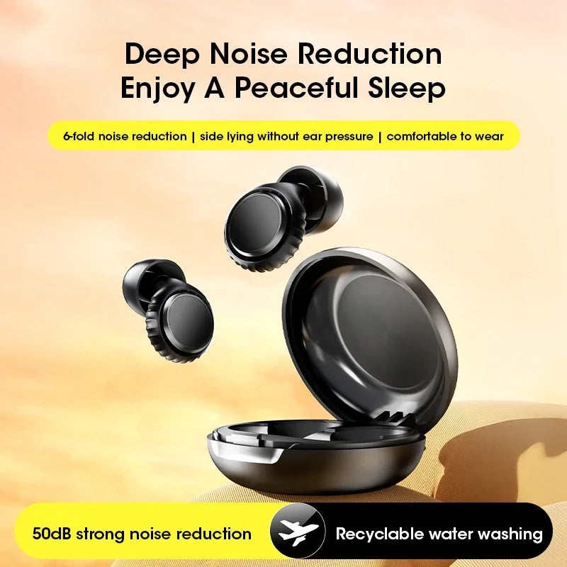 Ear Plugs for Sleeping Noise Cancelling Reusable Soft Silicone Earplugs for Sleeping Studying Traveling Earing Protection