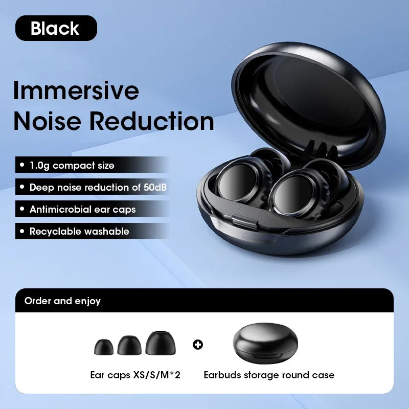 Ear Plugs for Sleeping Noise Cancelling Reusable Soft Silicone Earplugs for Sleeping Studying Traveling Earing Protection